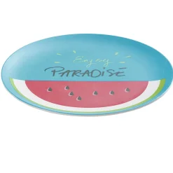 Gifi Assiette à dessert pastèque Enjoy Paradise en plastique| Vaisselle Et Accessoires De Table
