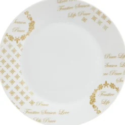 Gifi Assiette à dessert porcelaine Noël| Vaisselle Et Accessoires De Table