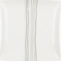 Vaisselle Et Accessoires De Table<Gifi Assiette à dessert porcelaine blanche lignes grises