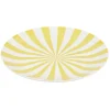 Gifi Assiette à dessert porcelaine rayure bicolore Ø16cm| Vaisselle Et Accessoires De Table