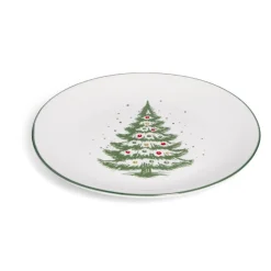 Vaisselle Et Accessoires De Table<Gifi Assiette à dessert porcelaine blanche motif sapin de Noël Ø19cm