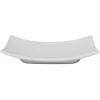 Gifi Assiette à dessert rectangulaire blanche incurvée| Vaisselle Et Accessoires De Table