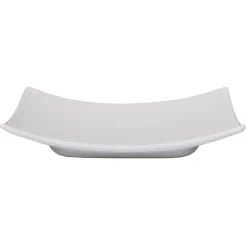 Gifi Assiette à dessert rectangulaire blanche incurvée| Vaisselle Et Accessoires De Table