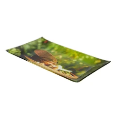 Gifi Assiette à dessert rectangulaire design ail et pain| Vaisselle Et Accessoires De Table