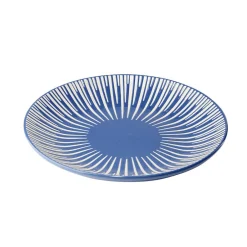 Vaisselle Et Accessoires De Table<Gifi Assiette à dessert Rio en faïence bleu et blanc Ø19cm
