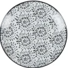 Gifi Assiette à dessert ronde blanche et noire Sara| Vaisselle Et Accessoires De Table
