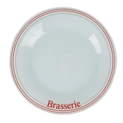 Gifi Assiette à dessert ronde blanche décor brasserie| Vaisselle Et Accessoires De Table