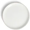 Gifi Assiette à dessert ronde blanc et doré Ø19cm porcelaine| Vaisselle Et Accessoires De Table