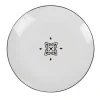 Gifi Assiette à dessert ronde carreaux de ciment blanc noir Dakar| Vaisselle Et Accessoires De Table