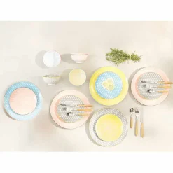 Vaisselle Et Accessoires De Table<Gifi Assiette à dessert ronde carreau de ciment multicolore x4