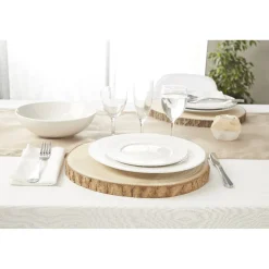 Gifi Assiette à dessert ronde embossée blanche x4| Vaisselle Et Accessoires De Table