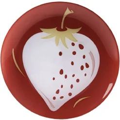 Gifi Assiette à dessert ronde Luminarc fraise rouge| Vaisselle Et Accessoires De Table