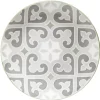 Gifi Assiette à dessert ronde motif carreau de ciment gris et blanc| Vaisselle Et Accessoires De Table