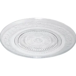 Gifi Assiette à dessert ronde transparente ciselée| Vaisselle Et Accessoires De Table