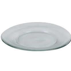 Gifi Assiette à dessert ronde transparente striée| Vaisselle Et Accessoires De Table