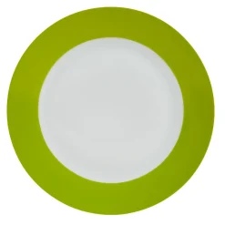 Gifi Assiette à dessert ronde verte et blanche| Vaisselle Et Accessoires De Table