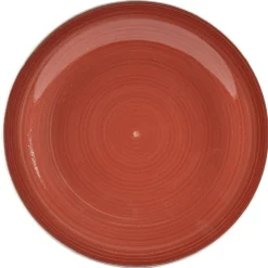 Gifi Assiette à dessert rouge effet spirale x4| Vaisselle Et Accessoires De Table