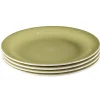 Gifi Assiette à dessert vert anis effet spirale x4| Vaisselle Et Accessoires De Table
