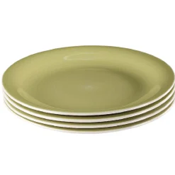 Gifi Assiette à dessert vert anis effet spirale x4| Vaisselle Et Accessoires De Table