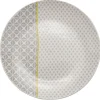 Gifi Assiette à dessert Zanzibar motif géométrique blanc et gris| Vaisselle Et Accessoires De Table