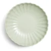 Vaisselle Et Accessoires De Table<Gifi Assiette à soupe Venise rebord ondulé faïence vert sauge Ø20cm