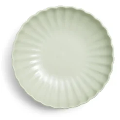 Vaisselle Et Accessoires De Table<Gifi Assiette à soupe Venise rebord ondulé faïence vert sauge Ø20cm