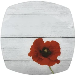 Vaisselle Et Accessoires De Table<Gifi Assiette carrée plate coquelicot flower x4