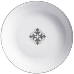 Gifi Assiette creuse blanche carreau de ciment motif flocon| Vaisselle Et Accessoires De Table
