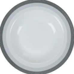 Vaisselle Et Accessoires De Table<Gifi Assiette creuse blanche et grise Sérénité Rayures