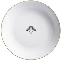 Gifi Assiette creuse blanche motif flocon vague japonaise| Vaisselle Et Accessoires De Table