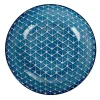 Vaisselle Et Accessoires De Table<Gifi Assiette creuse bleue motif grillagé blanc Urban