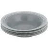 Vaisselle Et Accessoires De Table<Gifi Assiette creuse Dotty gris et blanc bord à pois x4