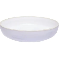 Gifi Assiette creuse en faïence blanc avec liseré crème| Vaisselle Et Accessoires De Table