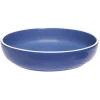 Gifi Assiette creuse en faïence bleu avec liseré blanc| Vaisselle Et Accessoires De Table
