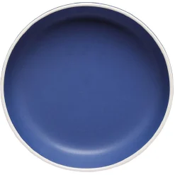 Gifi Assiette creuse en faïence bleu avec liseré blanc| Vaisselle Et Accessoires De Table