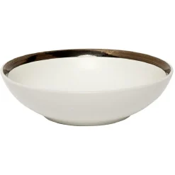 Gifi Assiette creuse en faïence avec liseré doré| Vaisselle Et Accessoires De Table