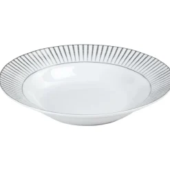 Gifi Assiette creuse en porcelaine motif argenté| Vaisselle Et Accessoires De Table