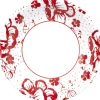 Vaisselle Et Accessoires De Table<Gifi Assiette creuse Luminarc blanc décor rouge Alcove vintage