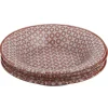 Vaisselle Et Accessoires De Table<Gifi Assiette creuse Micro blanc et rouge fleurs à pois x4