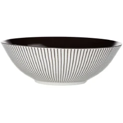 Gifi Assiette creuse rayure noire et blanche| Vaisselle Et Accessoires De Table