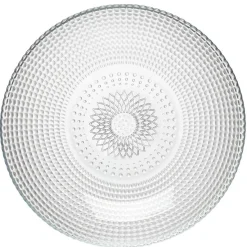Gifi Assiette creuse ronde effet relief blanc transparent Ø21 cm| Vaisselle Et Accessoires De Table