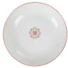 Gifi Assiette creuse ronde motif géométrique rouge gris campagne| Vaisselle Et Accessoires De Table