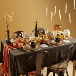 Vaisselle Et Accessoires De Table<Gifi Assiette creuse verre transparent liseré noir Ø23cm
