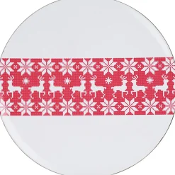 Gifi Assiette de présentation rouge blanche| Vaisselle Et Accessoires De Table