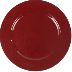 Gifi Assiette de présentation ronde rouge| Vaisselle Et Accessoires De Table