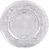 Gifi Assiette de présentation ronde transparente ciselée| Vaisselle Et Accessoires De Table