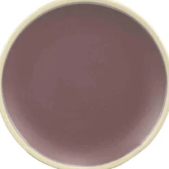 Gifi Assiette dessert violette bordure blanche| Vaisselle Et Accessoires De Table