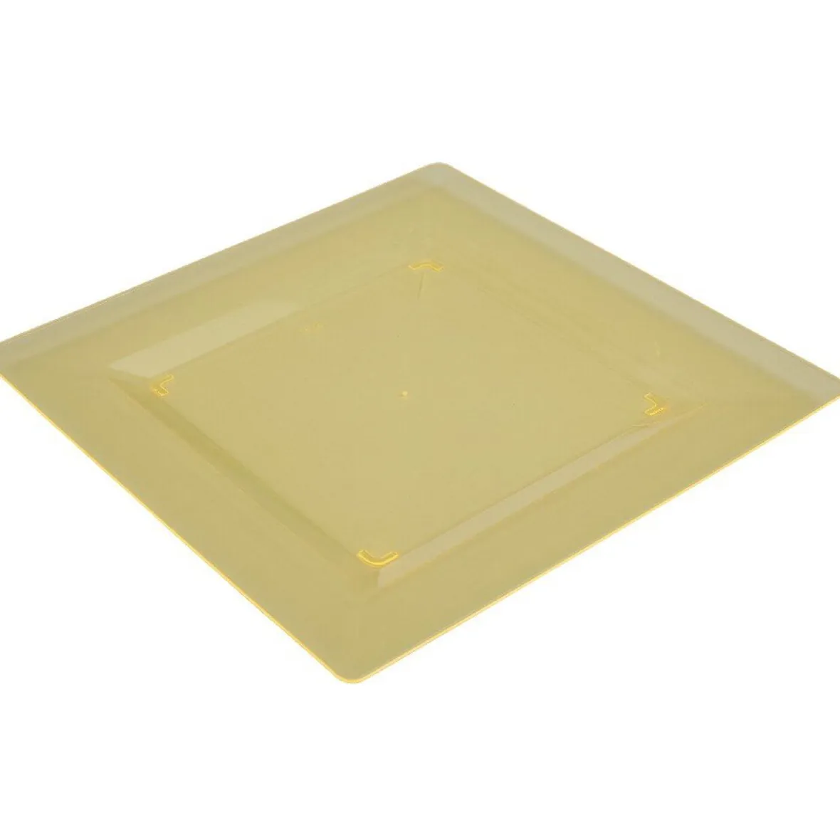Vaisselle Et Accessoires De Table<Gifi Assiette plastique plate carrée unie jaune x 10