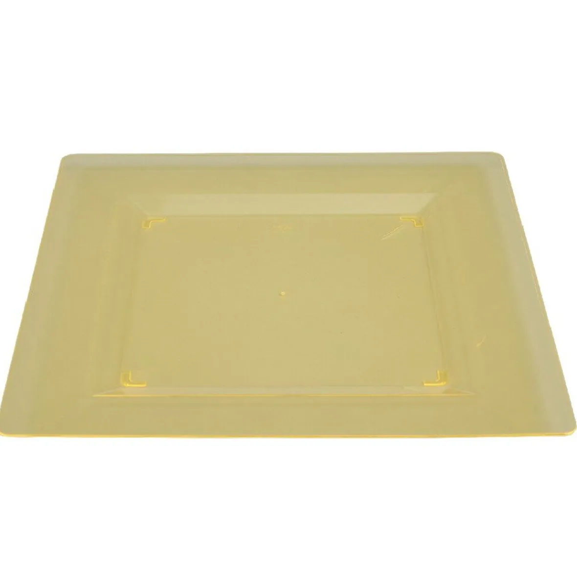 Vaisselle Et Accessoires De Table<Gifi Assiette plastique plate carrée unie jaune x 10