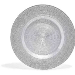 Gifi Assiette plate argenté| Vaisselle Et Accessoires De Table